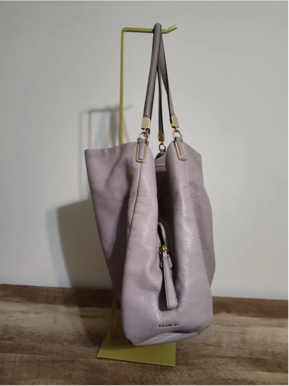Women's Coach Leather Hobo Bag One Size Beige